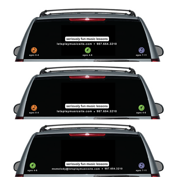 Customizable Car Decal - Bottom of Window