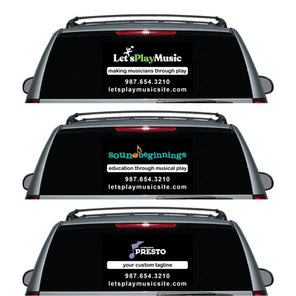 Customizable Car Decal - Single Logo Center of Window
