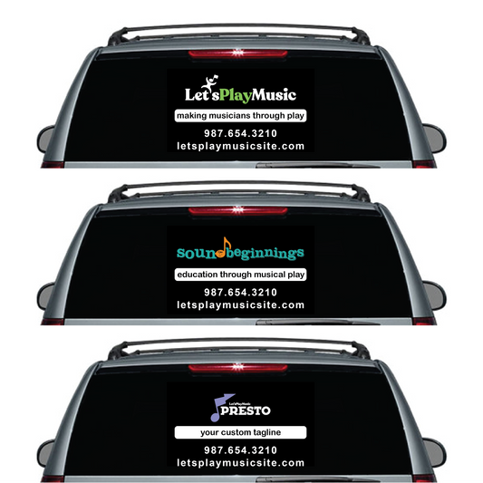 Customizable Car Decal - Single Logo Center of Window