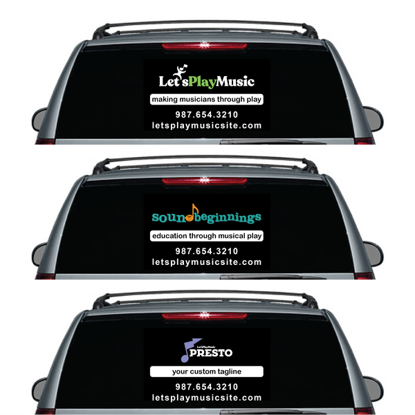 Customizable Car Decal - Single Logo Center of Window