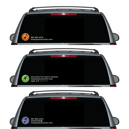Customizable Car Decal - Single Logo Corner of Window