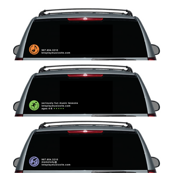 Customizable Car Decal - Single Logo Corner of Window