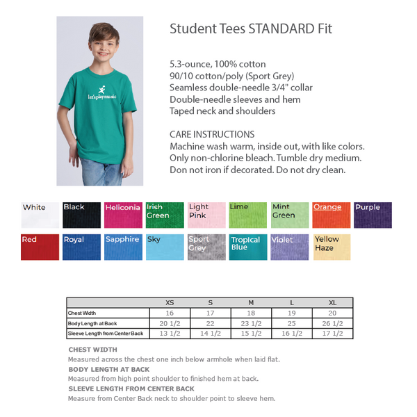 Student Tees STUDIO SET - for trying out sizing