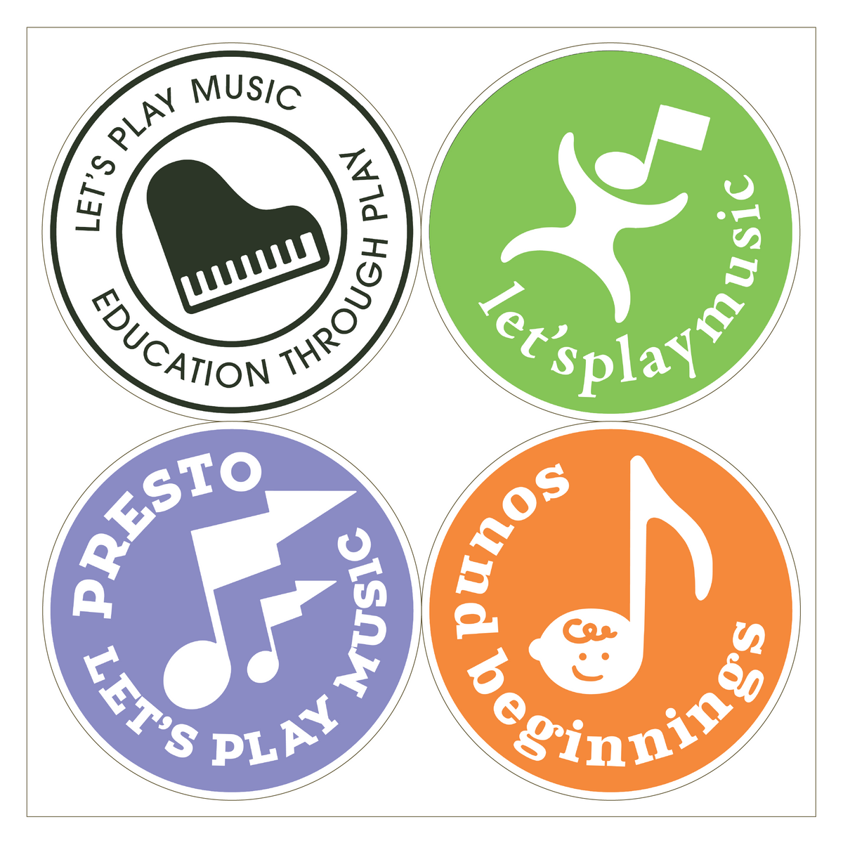 Circle Logo Waterproof Vinyl Stickers