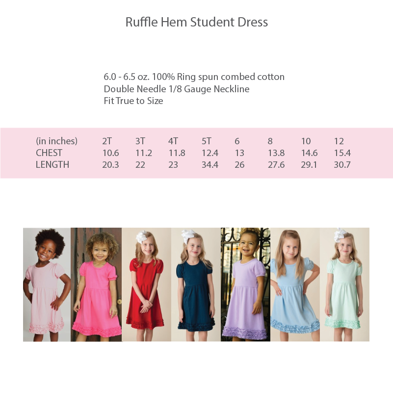 Ruffle Hem Student Dress
