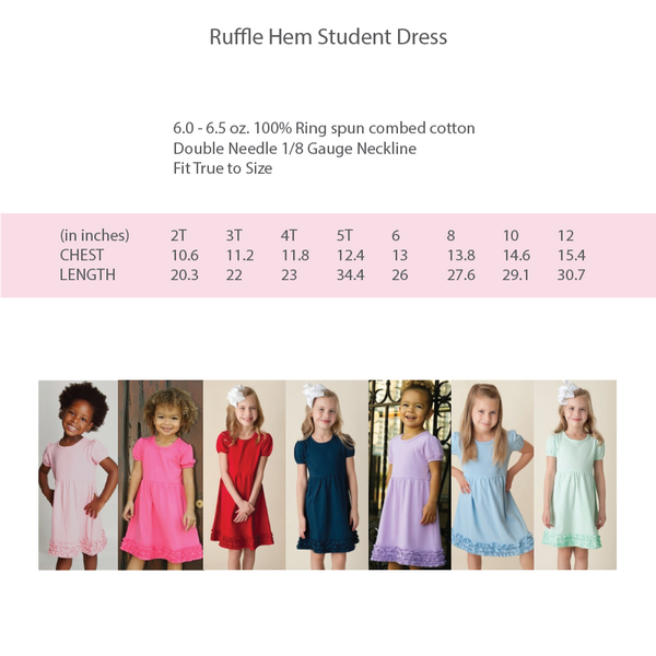 Ruffle Hem Student Dress
