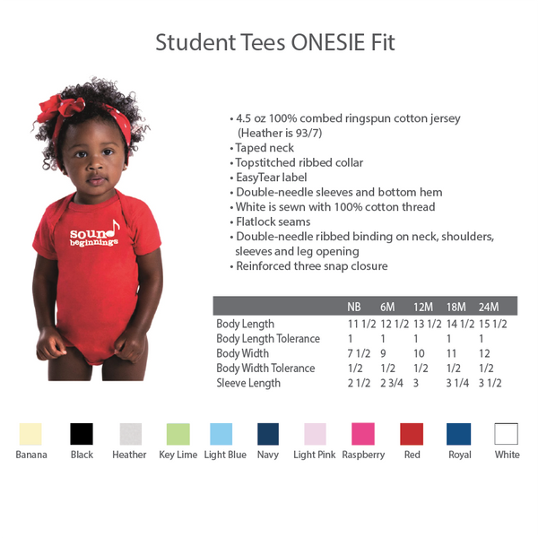 Student Shirts (specify the fit in a note or the spreadsheet)