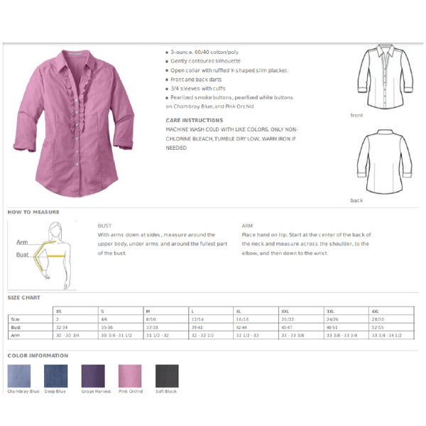 Discontinued Ruffle Button Up Shirt